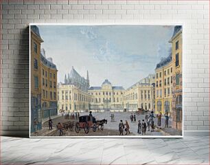 Πίνακας, Courvoisier. "Le Palais de Justice et l'ancienne place". Dessin, début du XIXème siècle. Paris, musée Carnavalet