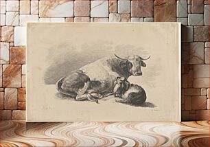 Πίνακας, Cow and goat lying down