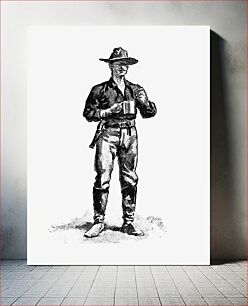 Πίνακας, Cowboy from The West From A Car-Window... Illustrated published by Harper & Bros (1892)
