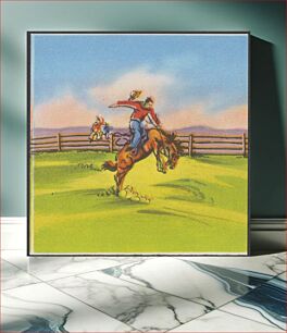 Πίνακας, Cowboy riding bucking horse