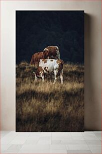 Πίνακας, Cows Grazing on a Field Αγελάδες που βόσκουν σε ένα χωράφι