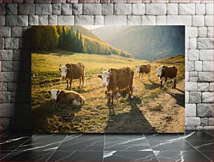 Πίνακας, Cows in a Pastoral Landscape Αγελάδες σε ποιμενικό τοπίο