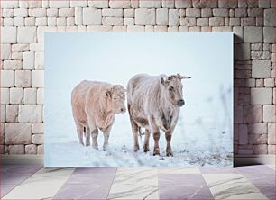 Πίνακας, Cows in Winter Landscape Αγελάδες στο χειμερινό τοπίο