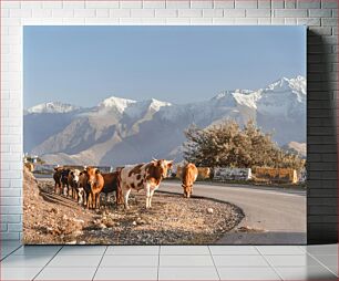 Πίνακας, Cows on a Mountain Road Αγελάδες σε ορεινό δρόμο