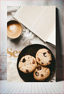 Πίνακας, Cozy Afternoon with Coffee and Cookies Άνετο απόγευμα με καφέ και μπισκότα