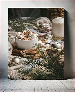 Πίνακας, Cozy Winter Hot Chocolate Ζεστή χειμωνιάτικη ζεστή σοκολάτα