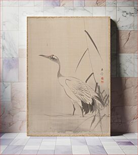 Πίνακας, Crane Among Reeds by Kawabata Gyokushō