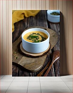 Πίνακας, Creamy Pumpkin Soup with Seeds Κρεμώδης κολοκυθόσουπα με σπόρους