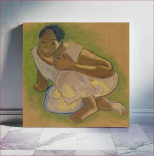 Πίνακας, Crouching Tahitian Woman (related to the painting Nafea faa ipoipo [When Will You Marry?]) (ca. 1891–1893) by Paul Gauguin