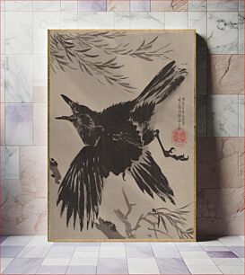 Πίνακας, Crow and Willow Tree by Kawanabe Kyosai