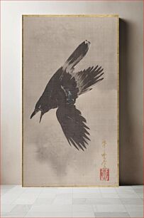 Πίνακας, Crow Flying in the Snow by Kawanabe Kyosai