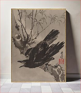 Πίνακας, Crow on a Branch by Kawanabe Kyosai