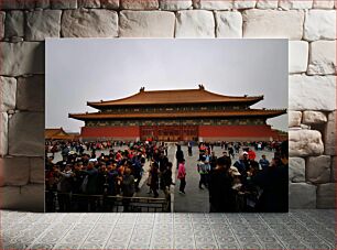 Πίνακας, Crowd at Historic Temple Πλήθος στον Ιστορικό Ναό