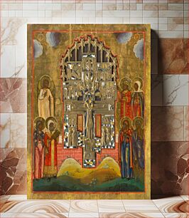 Πίνακας, Crucifixion - icon with saint figures, Russian Icon Painter