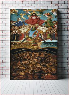 Πίνακας, Crucifixion of Jesus Day of Judgment (1420-1425) oil painting by Jan van Eyck