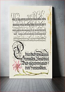 Πίνακας, Cuckoo Flower from Mira Calligraphiae Monumenta or The Model Book of Calligraphy (1561–1596) by Georg Bocskay and Joris Hoefnagel