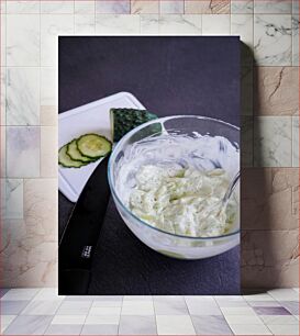 Πίνακας, Cucumber Salad Preparation Προετοιμασία σαλάτας αγγουριού
