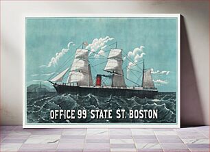 Πίνακας, Cunard Line of mail steamers - Office 99 State St., Boston