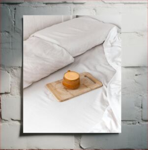 Πίνακας, Cup of Coffee on Bed Φλιτζάνι καφέ στο κρεβάτι