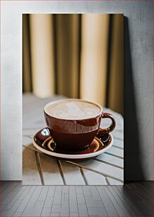 Πίνακας, Cup of Coffee with Latte Art Φλιτζάνι καφέ με Latte Art