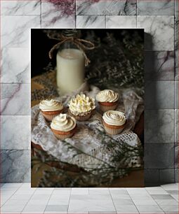 Πίνακας, Cupcakes with Milk Cupcakes με γάλα