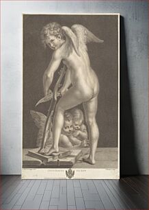 Πίνακας, Cupid Carving A Bow by Francesco Bartolozzi