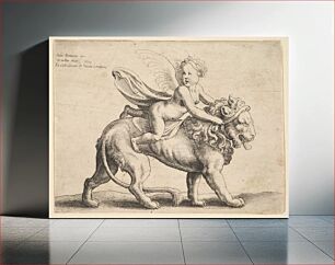Πίνακας, Cupid on a lion by Giulio Romano