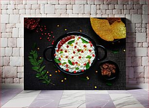 Πίνακας, Curd Rice with Pomegranate and Spices Πηγμένο ρύζι με ρόδι και μπαχαρικά