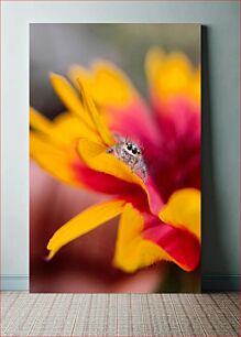 Πίνακας, Curious Spider on a Flower Περίεργη αράχνη σε ένα λουλούδι