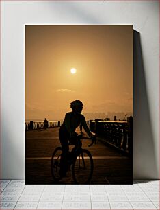 Πίνακας, Cyclist at Sunset Ποδηλάτης στο ηλιοβασίλεμα