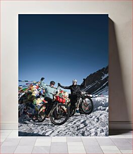 Πίνακας, Cyclists Celebrating at Snowy Pass Ποδηλάτες που γιορτάζουν στο Snowy Pass