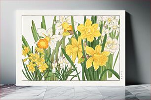 Πίνακας, Daffodil woodblock painting