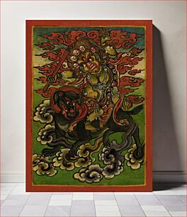 Πίνακας, Dakini on a Gray Dog, Nyingmapa Buddhist or Bon Ritual Card
