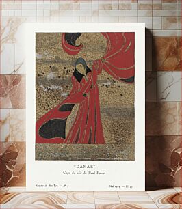 Πίνακας, "Danaé": Cape du soir by Paul Poiret (1914) by Charles Martin, published in Gazette de