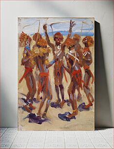 Πίνακας, Dancing kikuyu warriors, 1909, by Akseli Gallen-Kallela