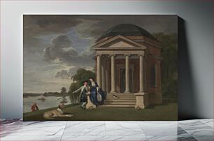 Πίνακας, David Garrick and his wife by his Temple to Shakespeare, Hampton
