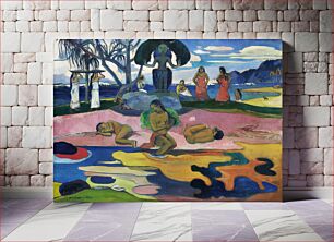 Πίνακας, Day of the God (Mahana no atua) (1894) by Paul Gauguin