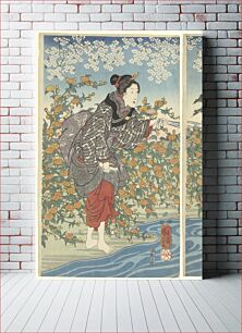 Πίνακας, De Ide Tama rivier in de provincie Yamashiro, Utagawa Kuniyoshi (ca. 1847) by Utagawa Kuniyoshi