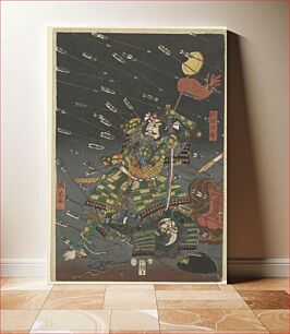 Πίνακας, De laatste aanval van de Kusunoki te Shijonawate, Utagawa Kuniyoshi (1847) by Utagawa Kuniyoshi
