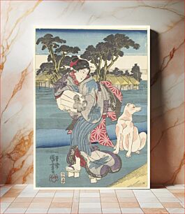 Πίνακας, De Toi Tama rivier in de provincie Settsu, Utagawa Kuniyoshi (ca. 1847 –1848) by Utagawa Kuniyoshi