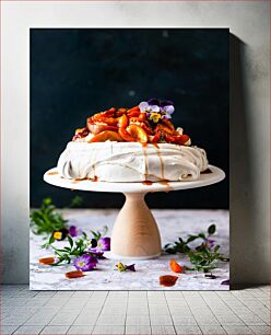 Πίνακας, Decorated Cake on a Pedestal Διακοσμημένη τούρτα σε βάθρο