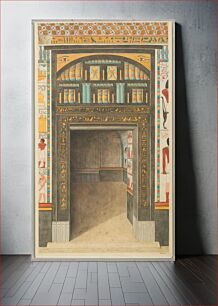 Πίνακας, Decorated Doorway to North Chapel, Tomb of Puyemre by Norman de Garis Davies