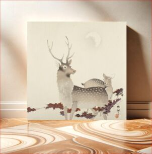 Πίνακας, Deer and Moon by Ohara Shōson