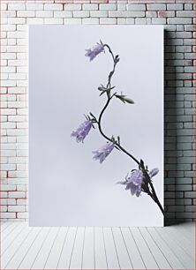 Πίνακας, Delicate Purple Flowers in the Rain Λεπτά μωβ λουλούδια στη βροχή