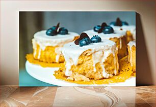 Πίνακας, Delicious Blueberry Cakes Νόστιμα κέικ με βατόμουρα