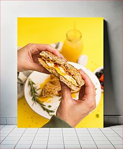 Πίνακας, Delicious Breakfast Sandwich Νόστιμο σάντουιτς πρωινού