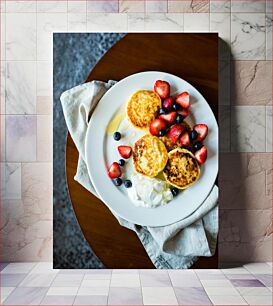 Πίνακας, Delicious Breakfast with Berries Νόστιμο πρωινό με μούρα