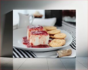 Πίνακας, Delicious Cheesecake with Biscuits Λαχταριστό cheesecake με μπισκότα