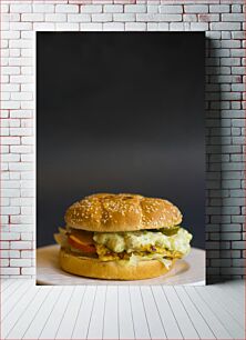 Πίνακας, Delicious Chicken Burger Νόστιμο μπιφτέκι κοτόπουλου