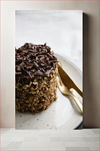 Πίνακας, Delicious Chocolate Hazelnut Cake Λαχταριστό κέικ σοκολάτας φουντουκιού